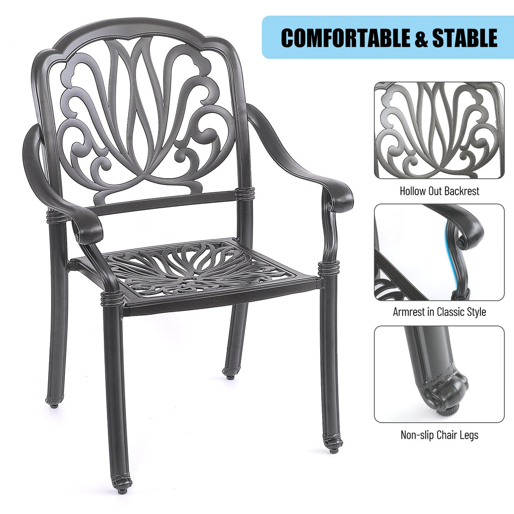 5PCS Dining Table Set  Patio Includes 1 Round Table and 4 Chairs