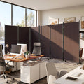 6-Panel Folding Room Divider with Wheels