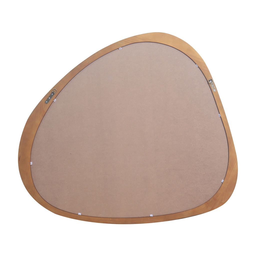 Asymmetrical Wall Mirror Wooden Framed Large Sized Dressing Mirror