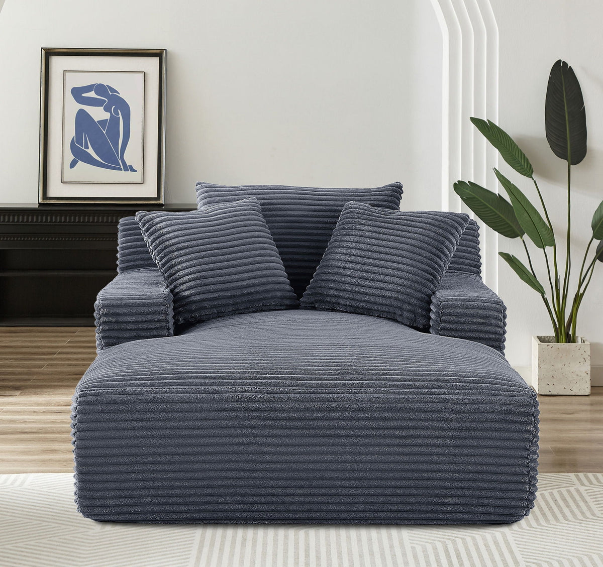 Cloudline - Oversized Chaise Lounge, Full Foam Cushioning, Cozy Sleeper