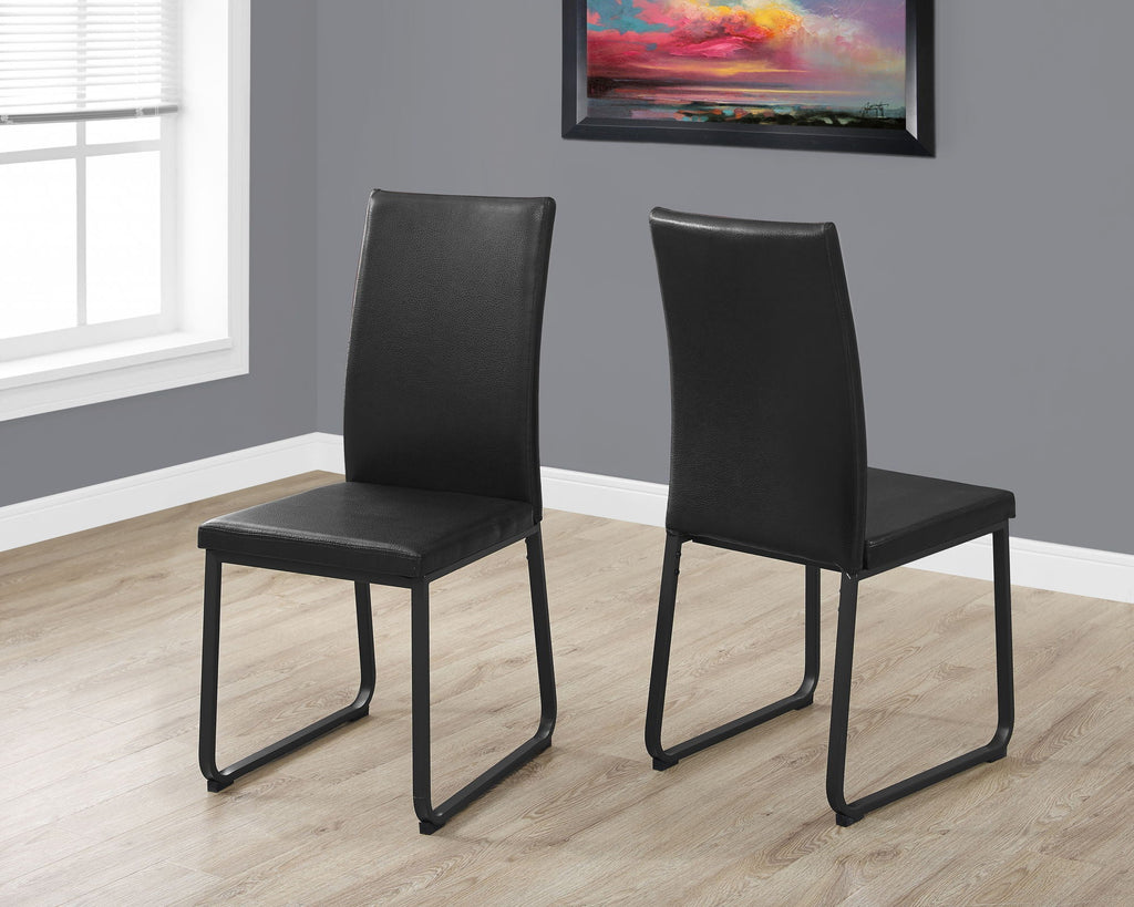 Dining Chair Side Upholstered For Dining Room (Set of 2) - Black