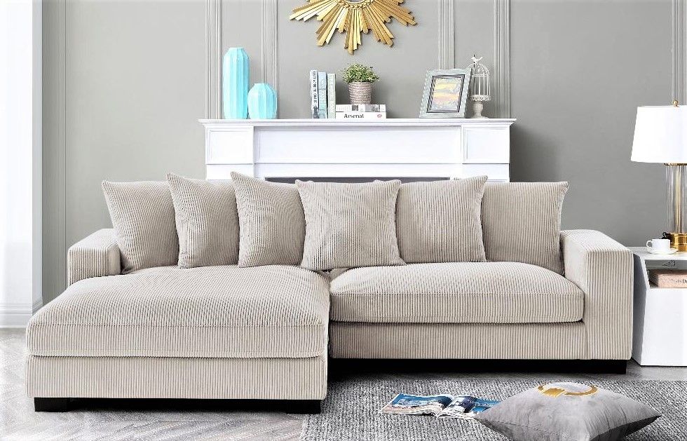 Oversized 2 Piece Sectional Couches, L Shaped Sofa With Chaise