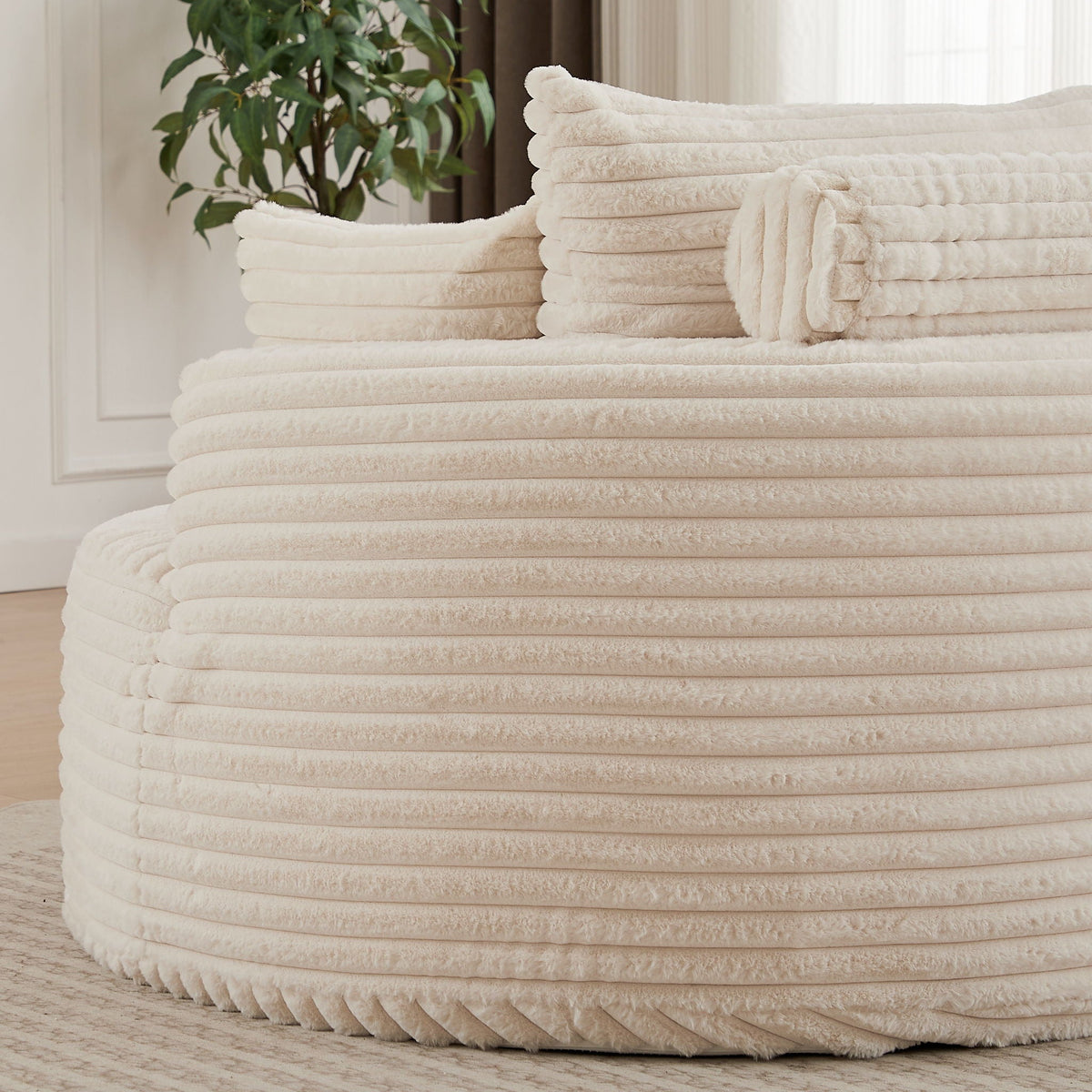 Modern Single Sofa With Backrest Pillow