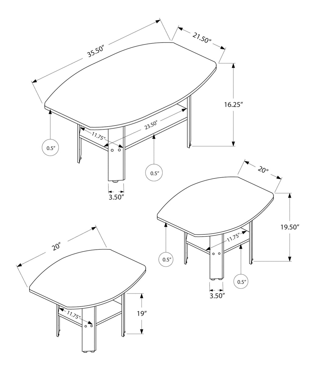 Table Set: Coffee, End, Side, Accent