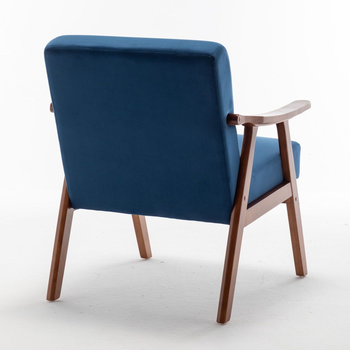 Mid Century Modern Accent Chair With Solid Wood Frame
