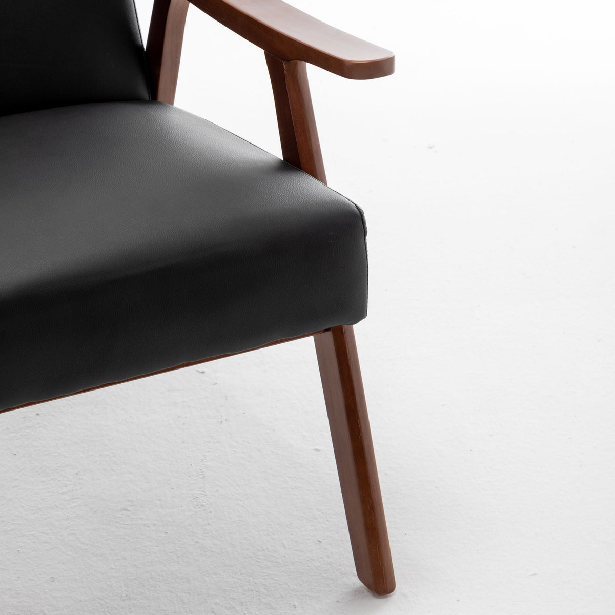 Mid Century Modern Accent Chair With Solid Wood Frame