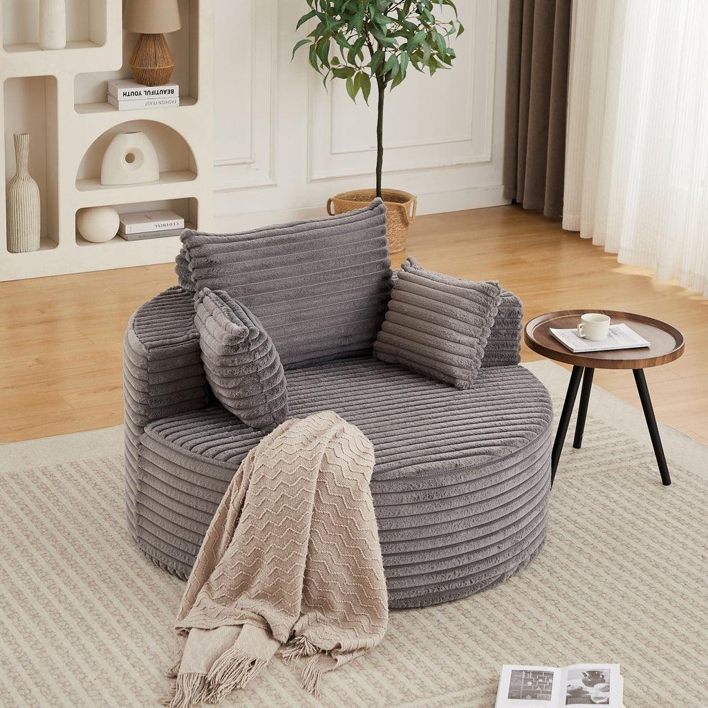 Modern Single Sofa With Backrest Pillow
