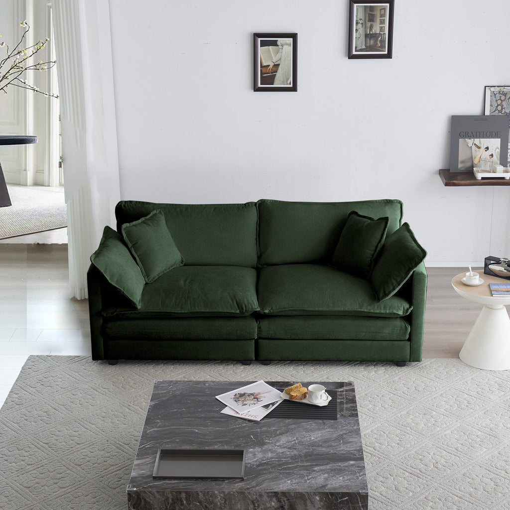 Modern Fabric Loveseat Sofa Couch