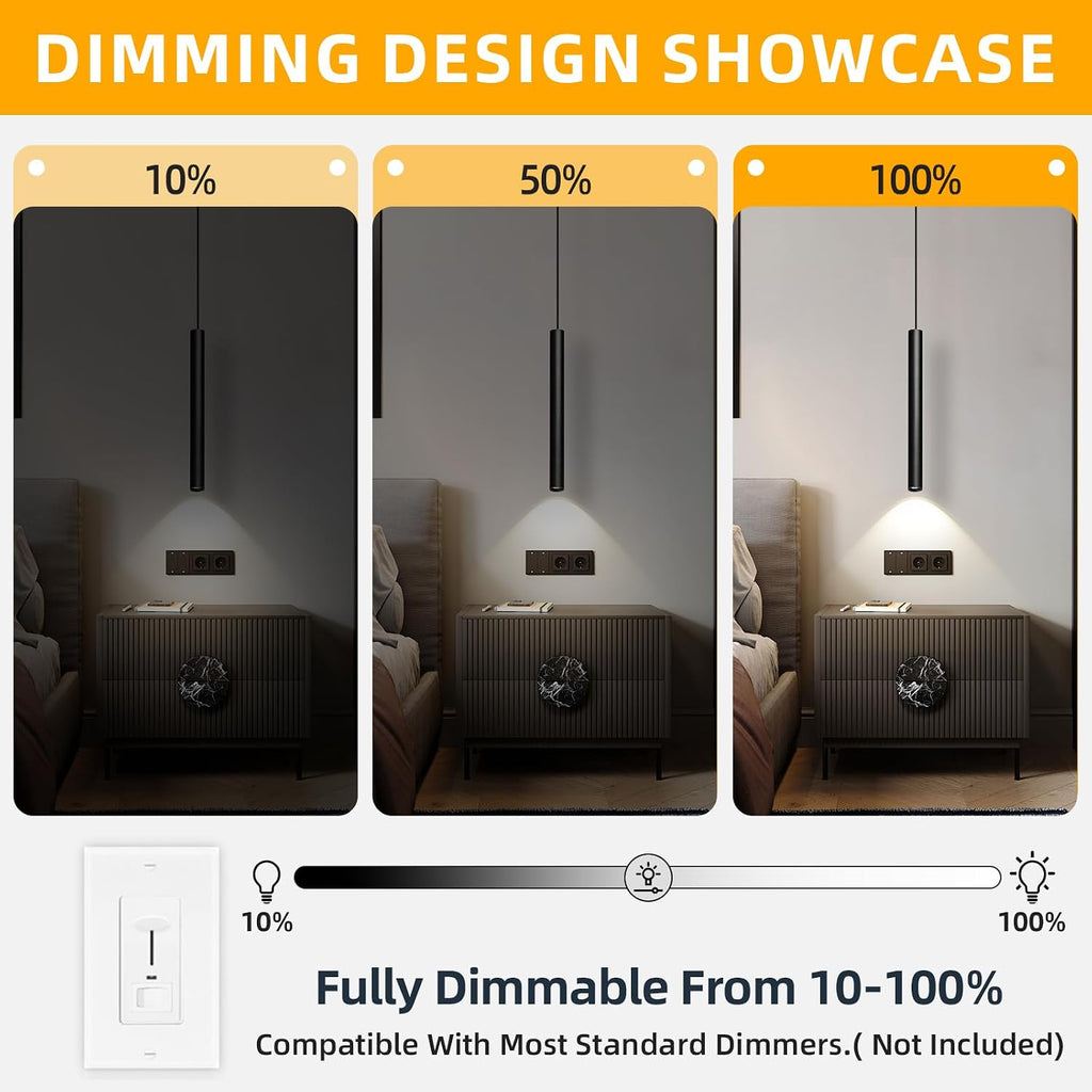 Dimmable LED Kitchen Island Lighting, 2700K-6000K Adjustable
