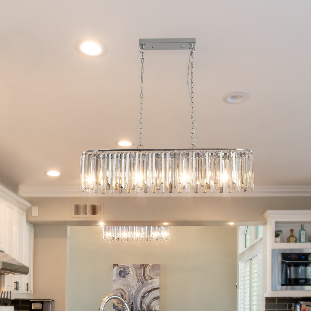 Modern Oval Crystal ceiling chandelier