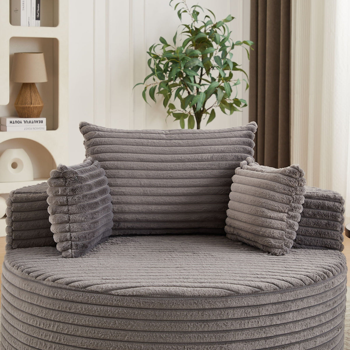Modern Single Sofa With Backrest Pillow