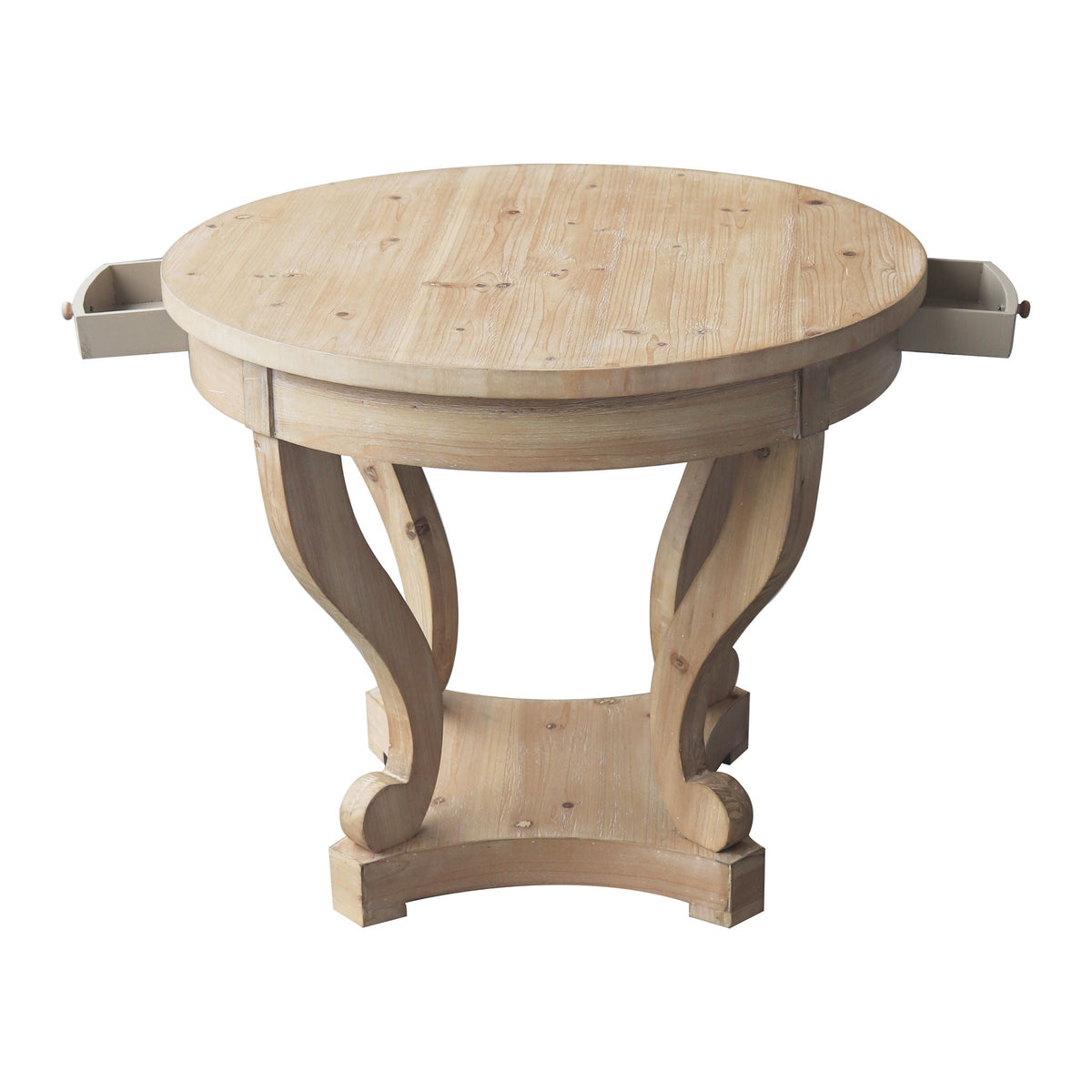 Curved Legs Farmhouse Style Small End Table