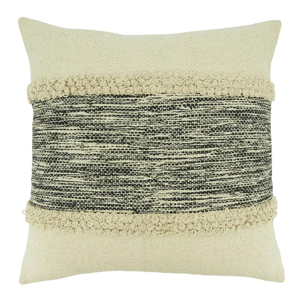 Stripe Chindi Design Cotton Decorative Throw Pillow 20" W X 20" L