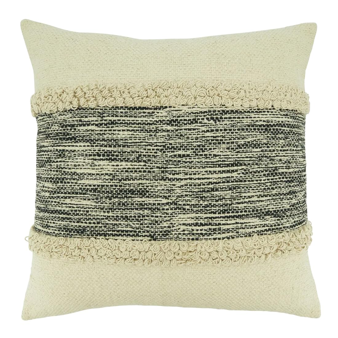 Stripe Chindi Design Cotton Decorative Throw Pillow 20" W X 20" L