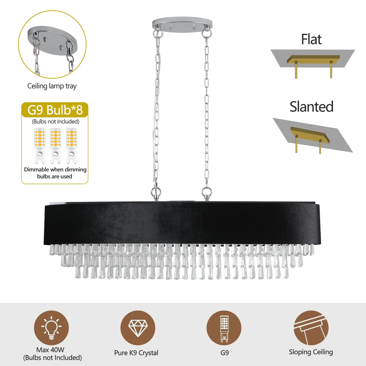 Modern Crystal Chandelier for Living-Room Cristal Lamp