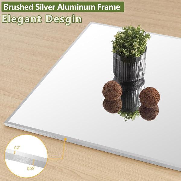 Silver Oversized Full Length Mirror – Aluminum Floor Mirror