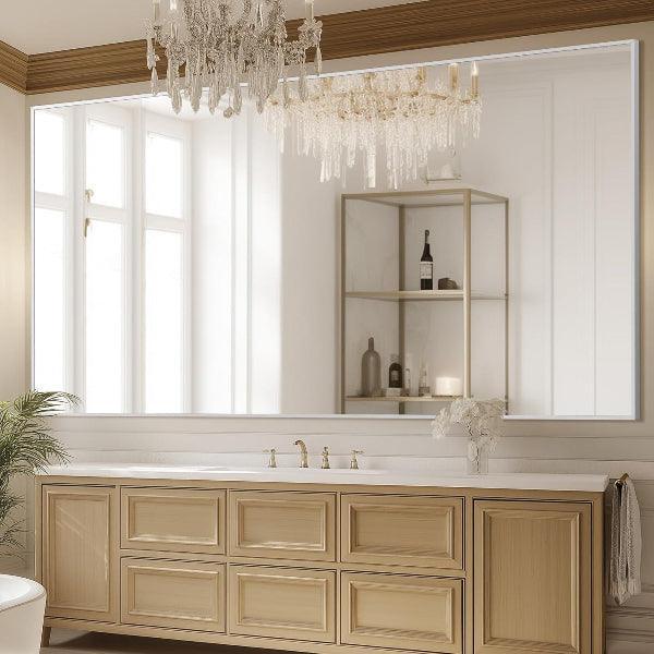 Silver Oversized Full Length Mirror – Aluminum Floor Mirror