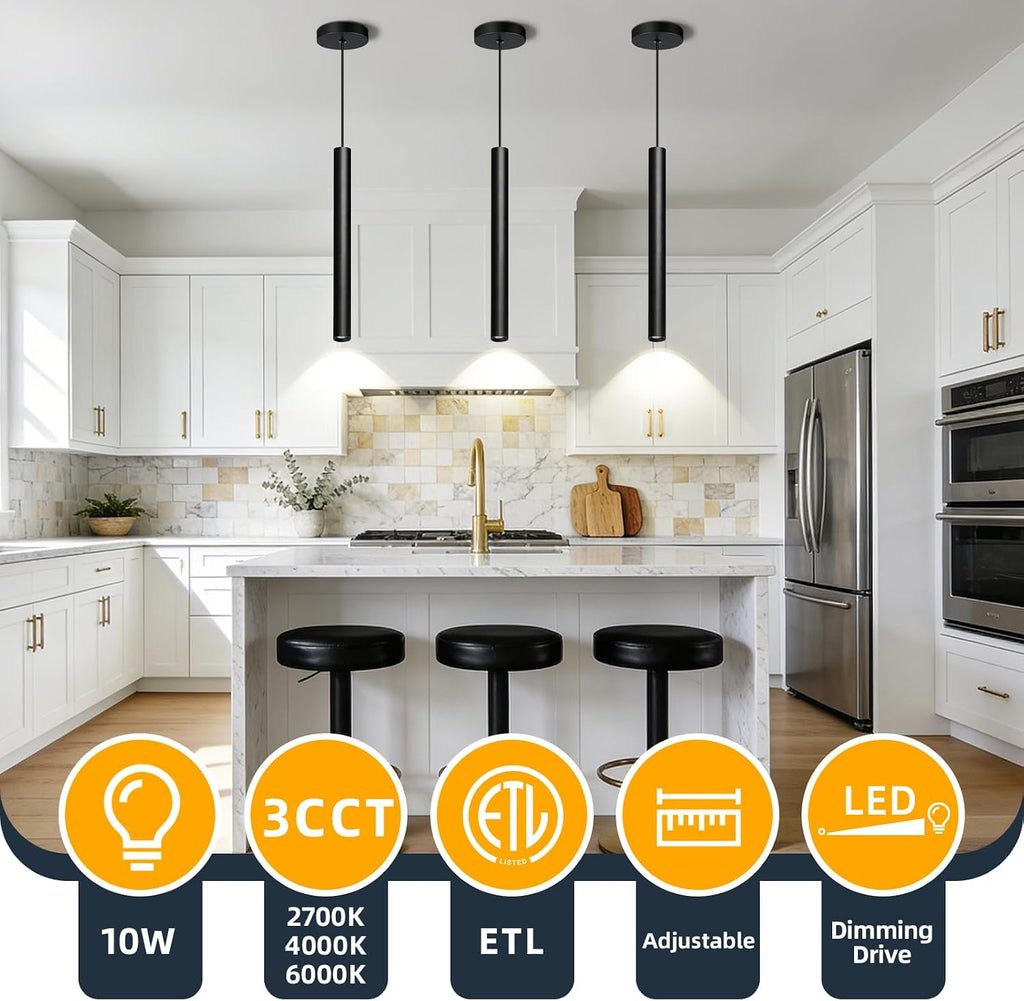 Dimmable LED Kitchen Island Lighting, 2700K-6000K Adjustable