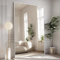 Silver Oversized Full Length Mirror – Aluminum Floor Mirror
