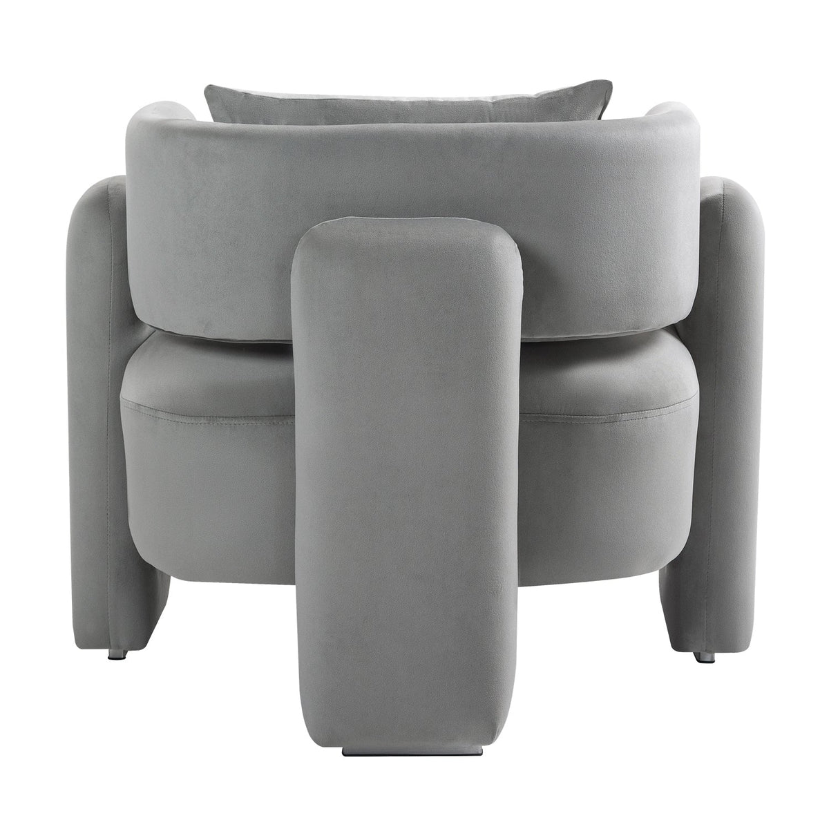 Modern design velvet lounge chair with pillows