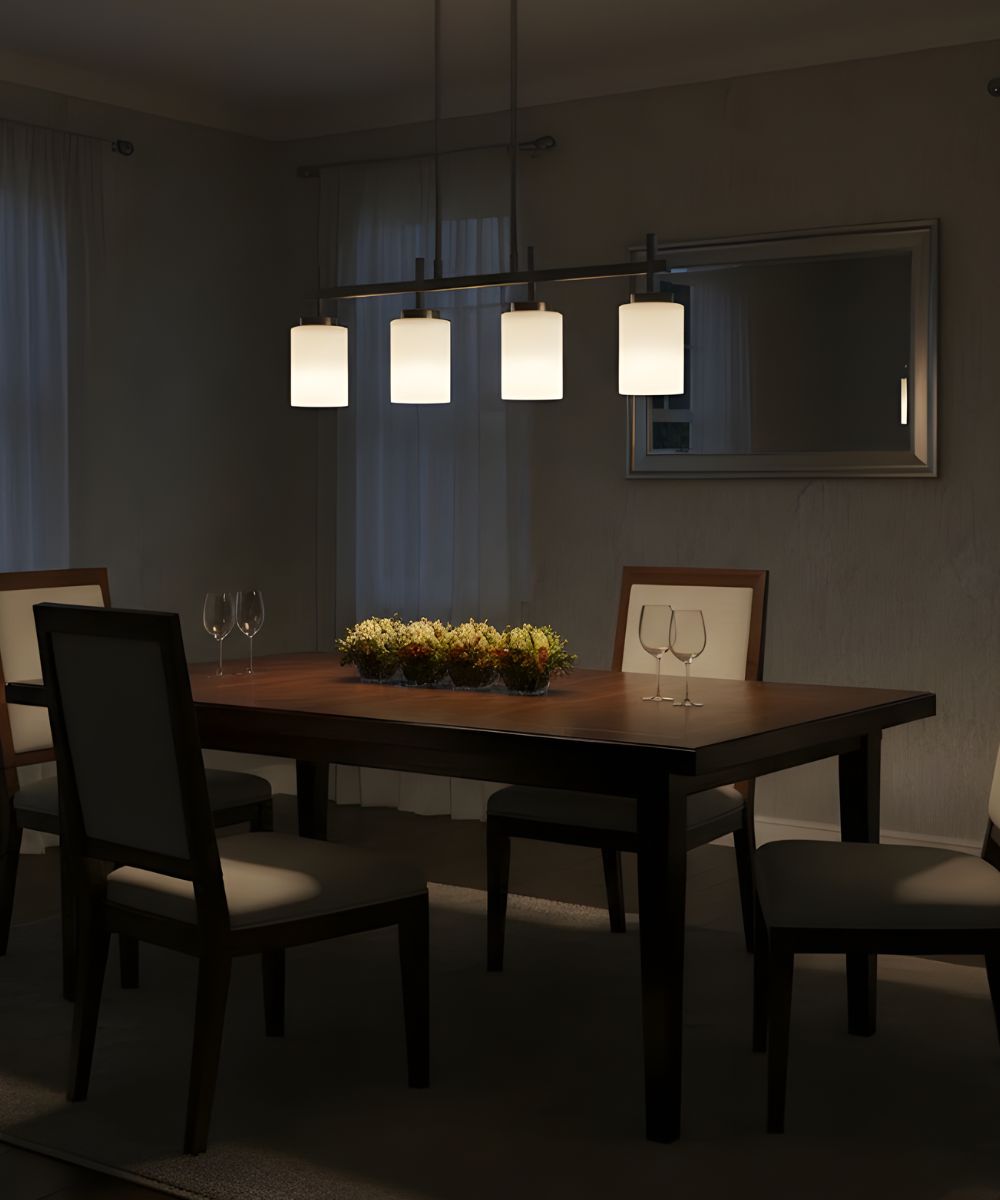 4-Light Kitchen Island Light Fixture Brushed Nickel