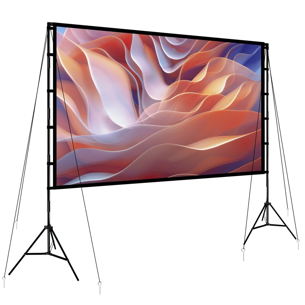 120inch Projector Screen with Stand 16:9 4K HD Rear Front Wrinkle-Free Movie Screen