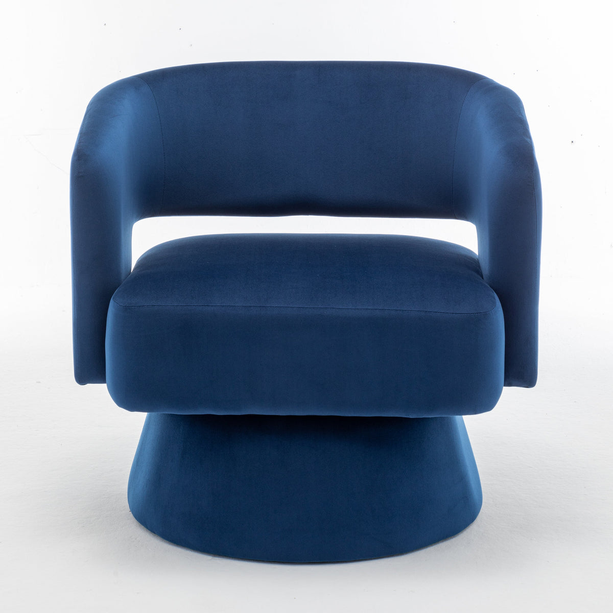 Swivel Barrel Chair, Velvet Accent Armchair 360 Degree Swivel