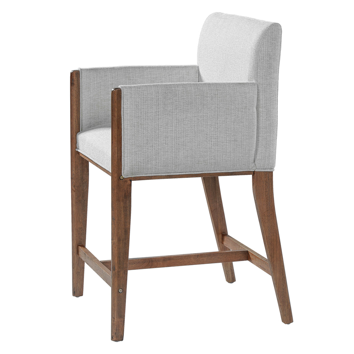 24'' Seat Height Upholstered Counter Stools with Arms