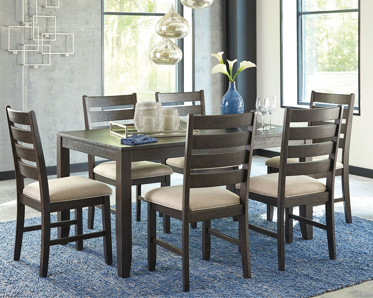 Dining Room Table Set (Set of 7) - Brown