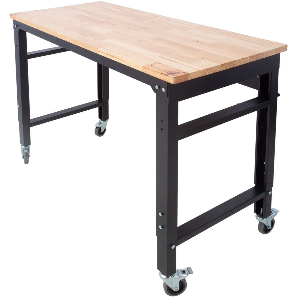 Wide Rolling Workbench For Garage, Adjustable Height