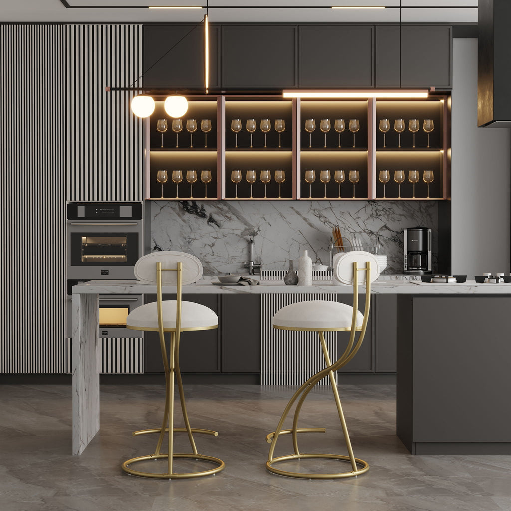 Bar Stools Upholstered Counter Height Barstools For Kitchen Island