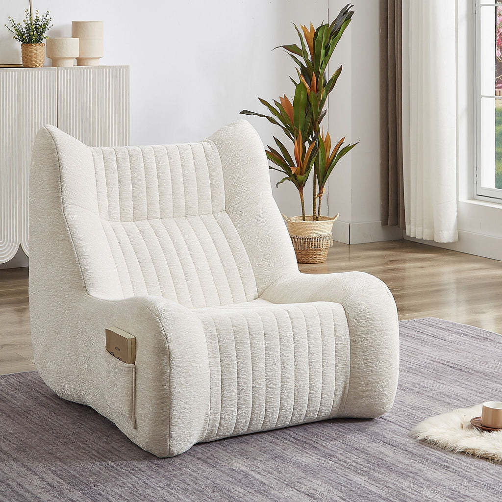 Bean Bag Chair For Adults, Memory Foam, Chenille Fabric