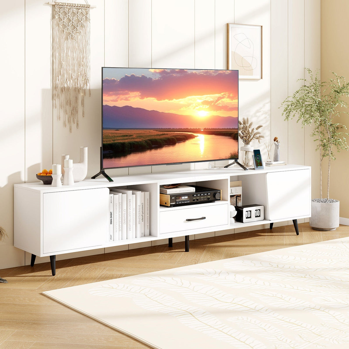 79" TV Stand for TVs up to 90 Inches Entertainment Center