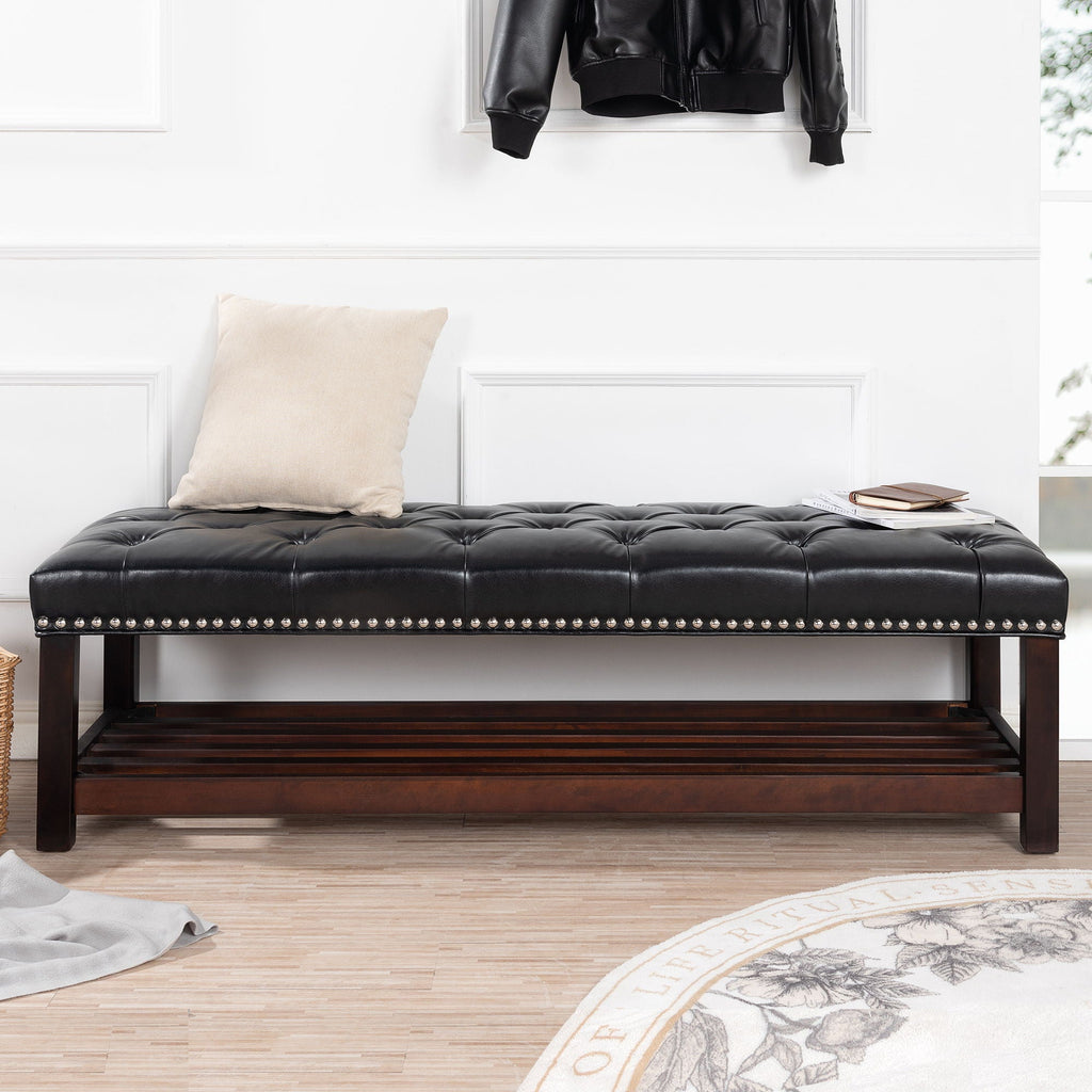 End Of Bed Bench Tufted Upholstered