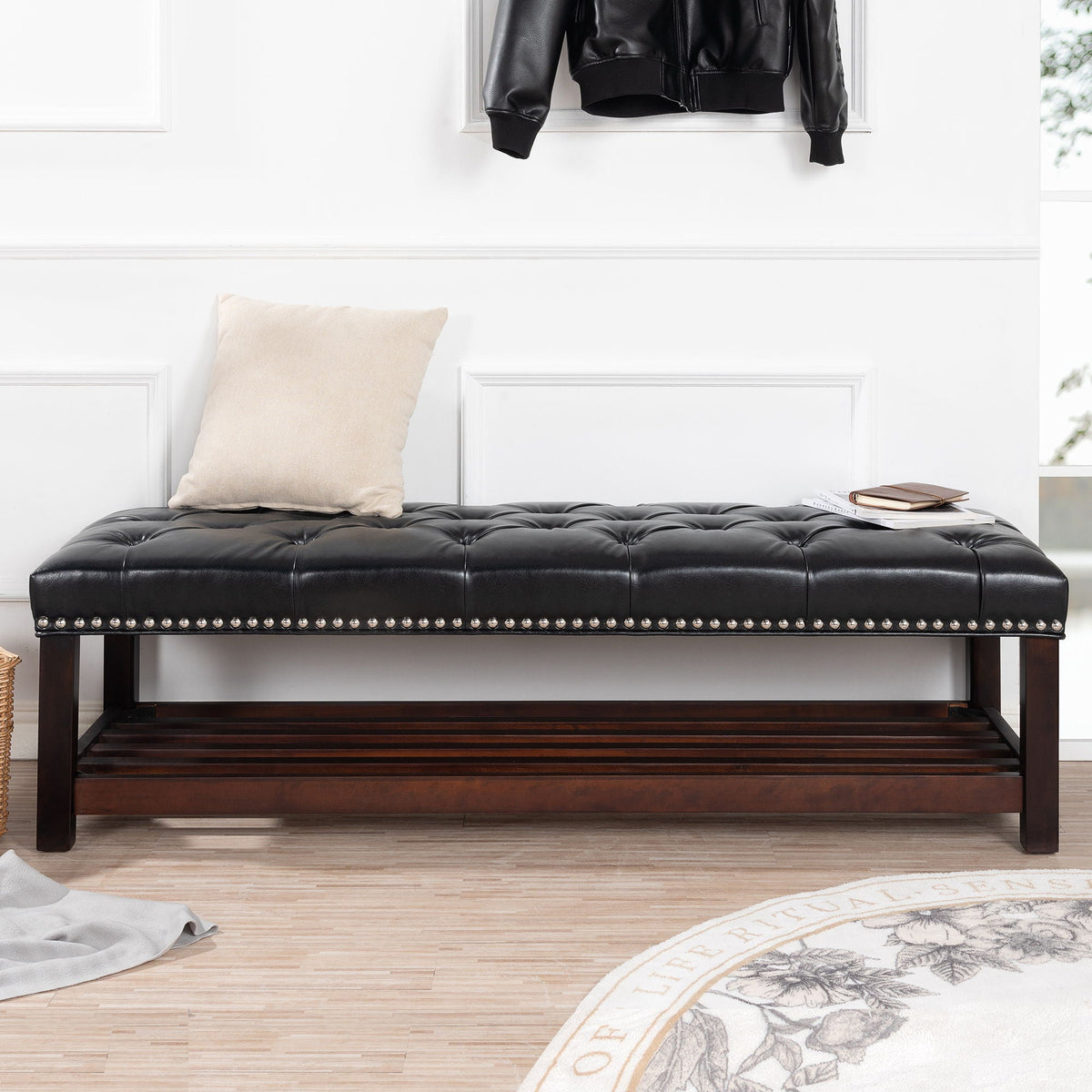 End Of Bed Bench Tufted Upholstered
