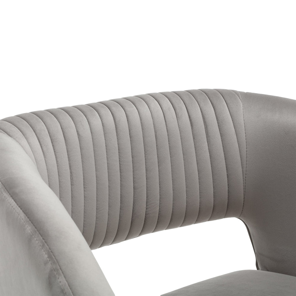 Upholstered Tufted Linen Fabric Accent Chair