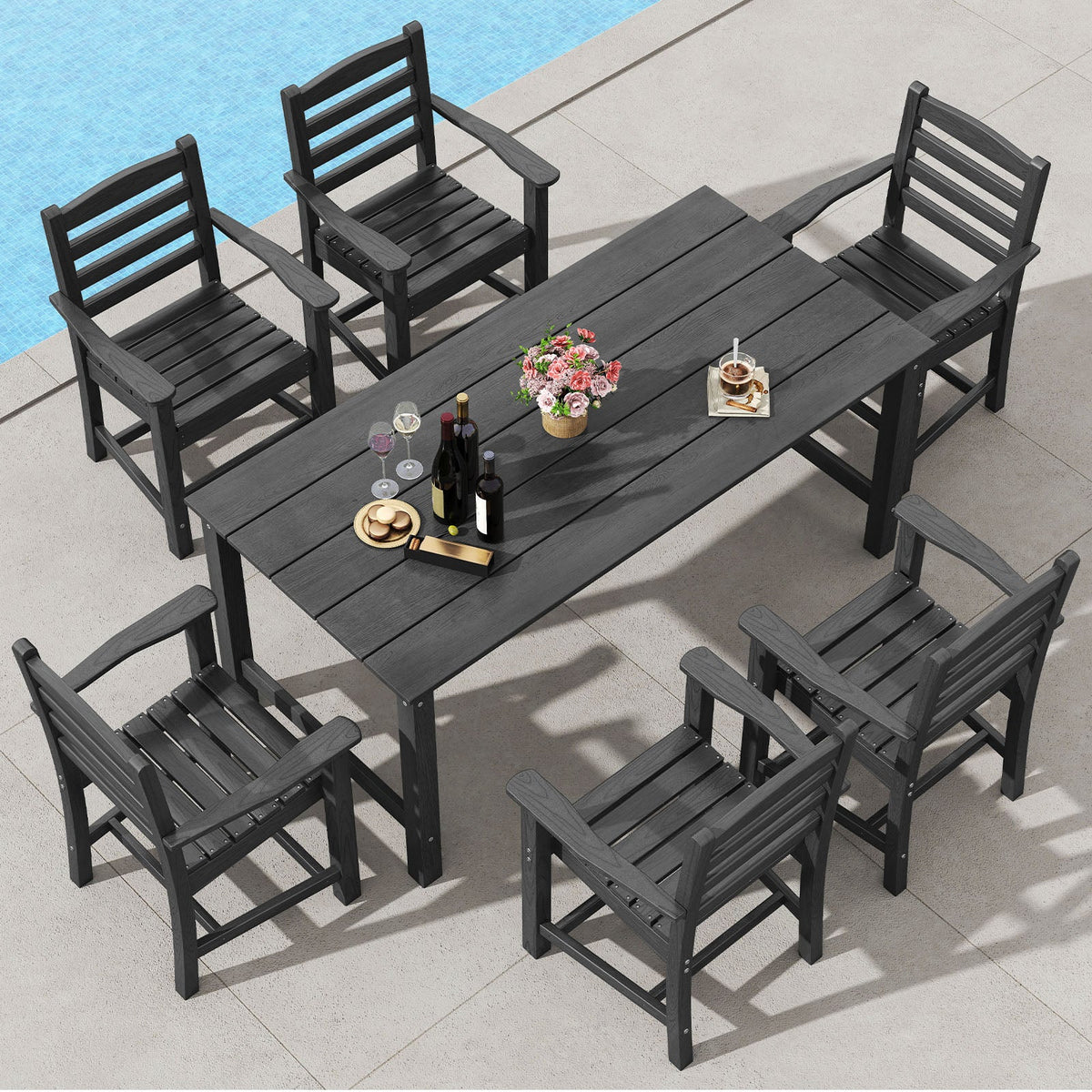 2 Rubber Wood Dining Room Chairs with Comfortable Backrest and Padded Seat