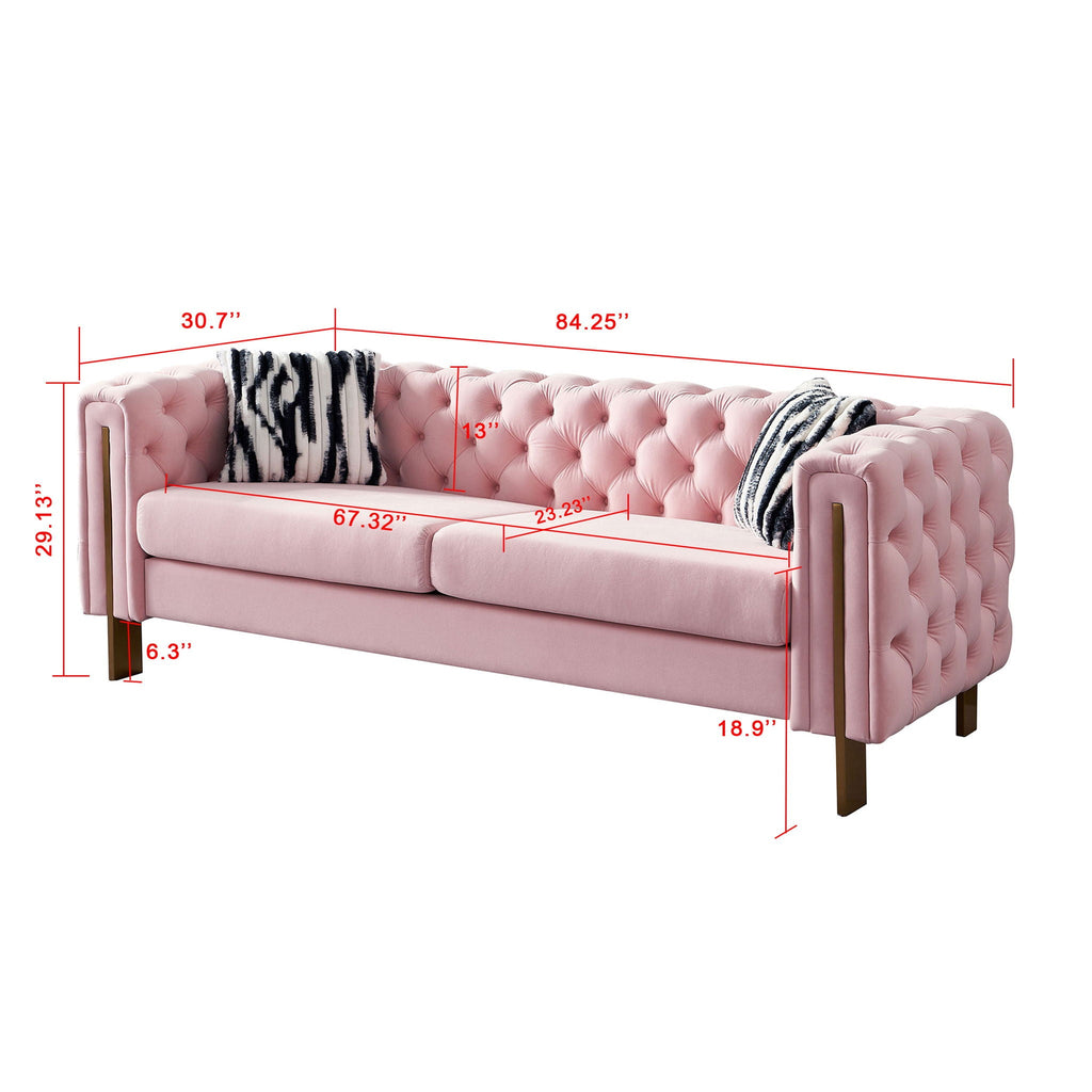 Chesterfield - Modern Tufted Sofa, 84.25''W Couch