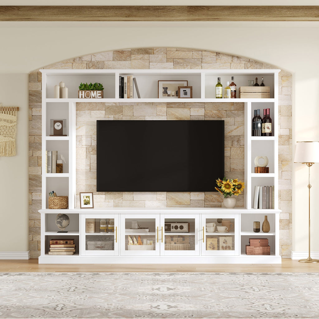 All-in-One Modern Entertainment Center for TVs Up to 80"