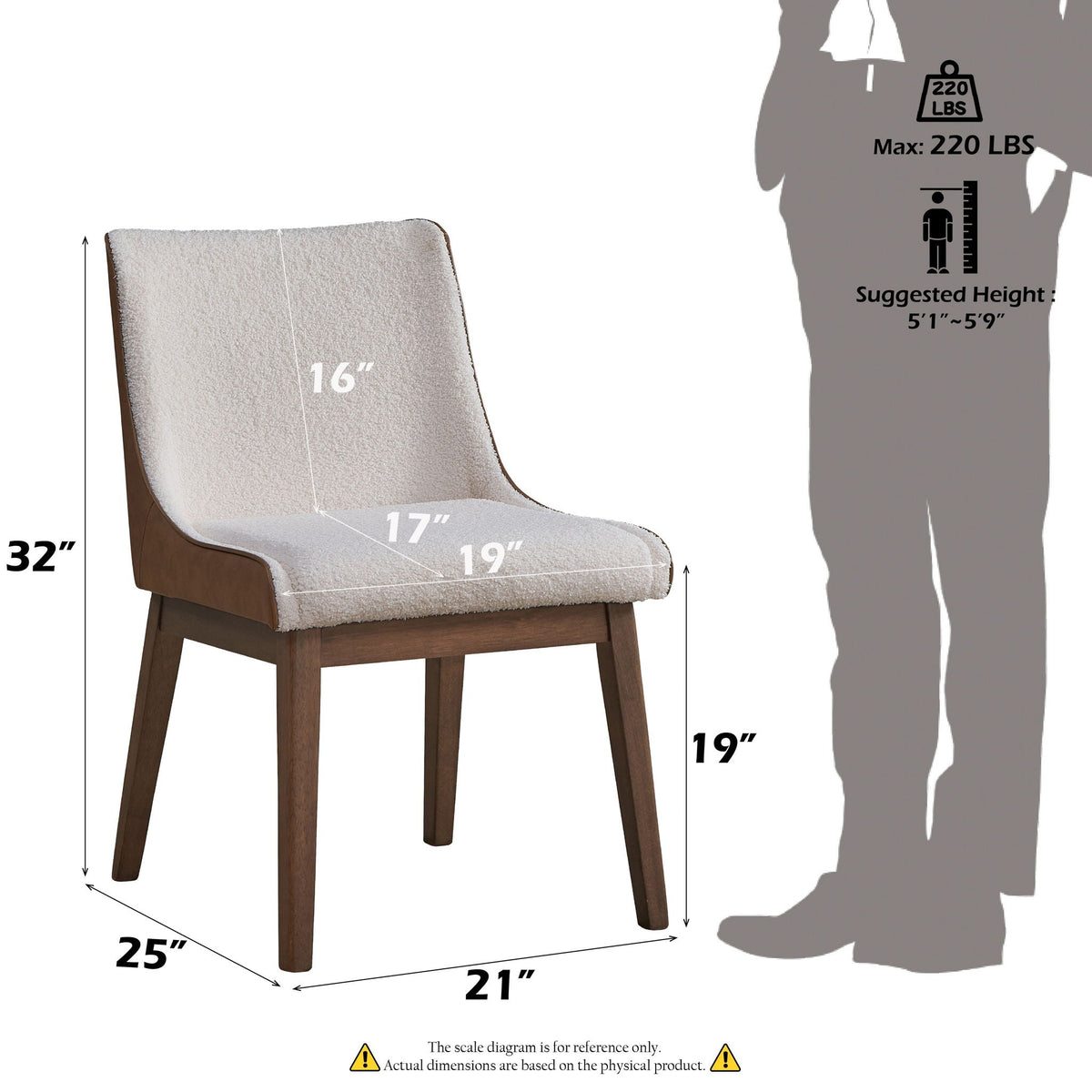 5 Piece With Side Chairs Dining Room Set - Walnut