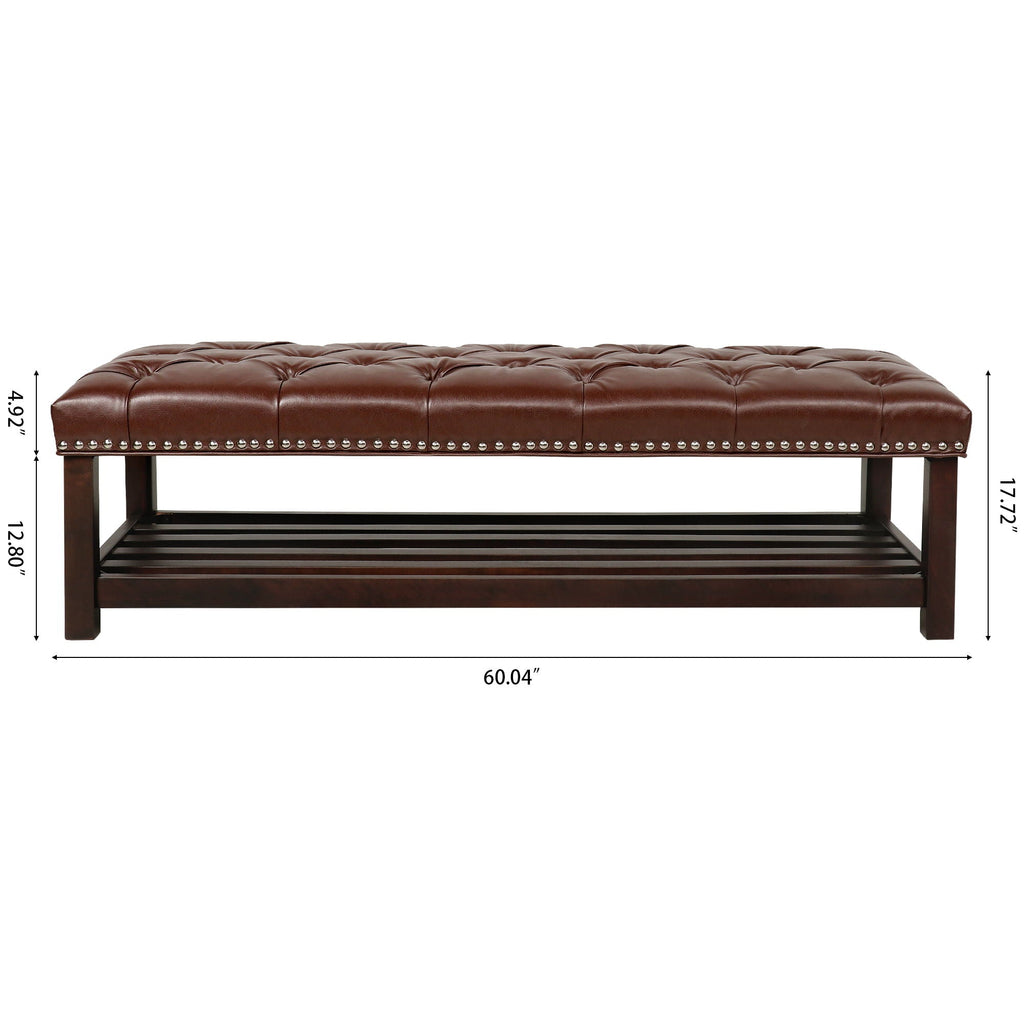 End Of Bed Bench Tufted Upholstered