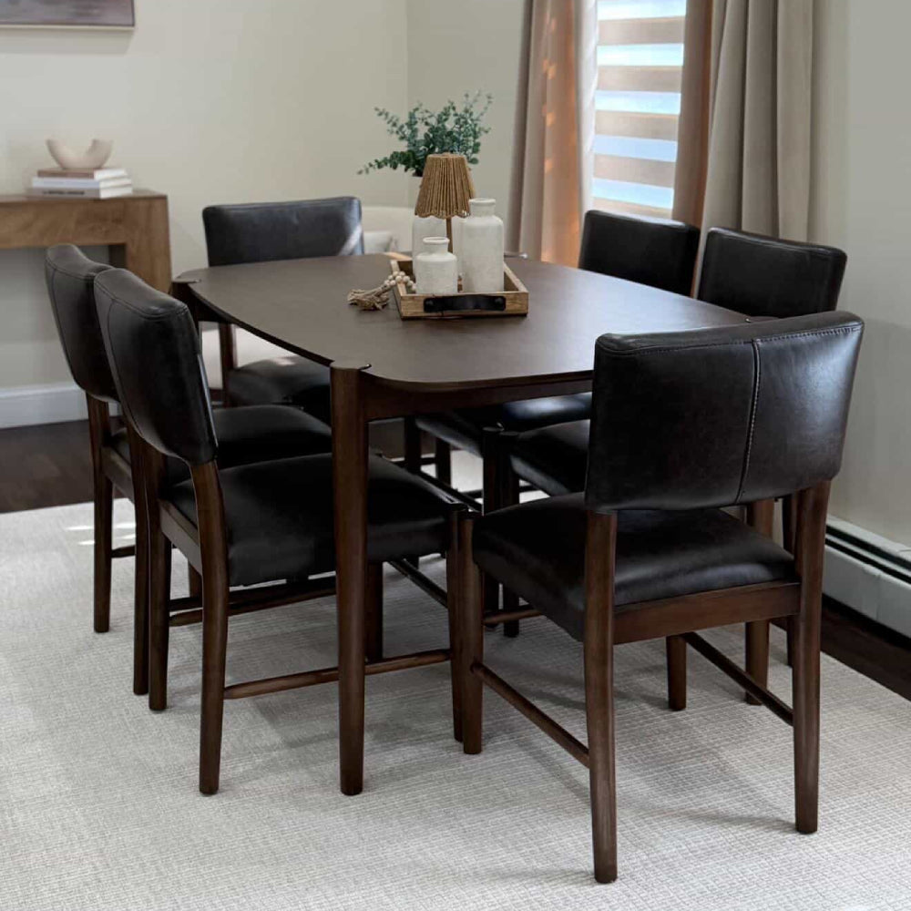 58” Modern Dining Table Set