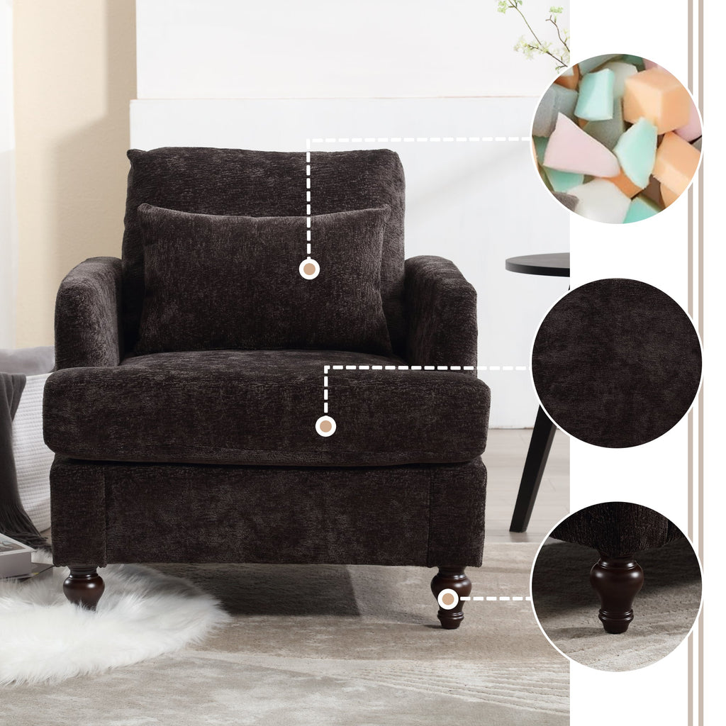 Wood Frame Modern Accent Chair