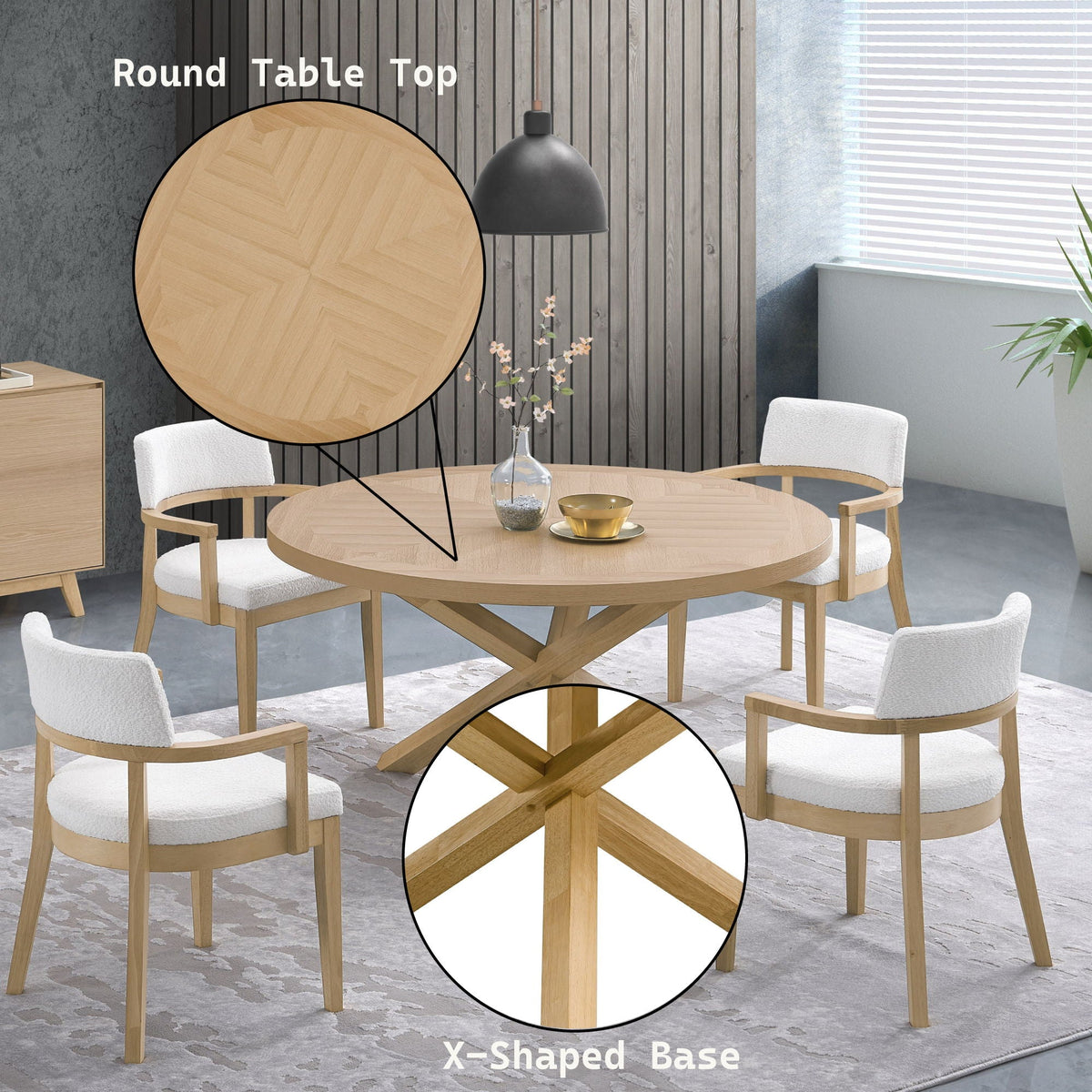Round Table With Matching Chair Dining Room Set