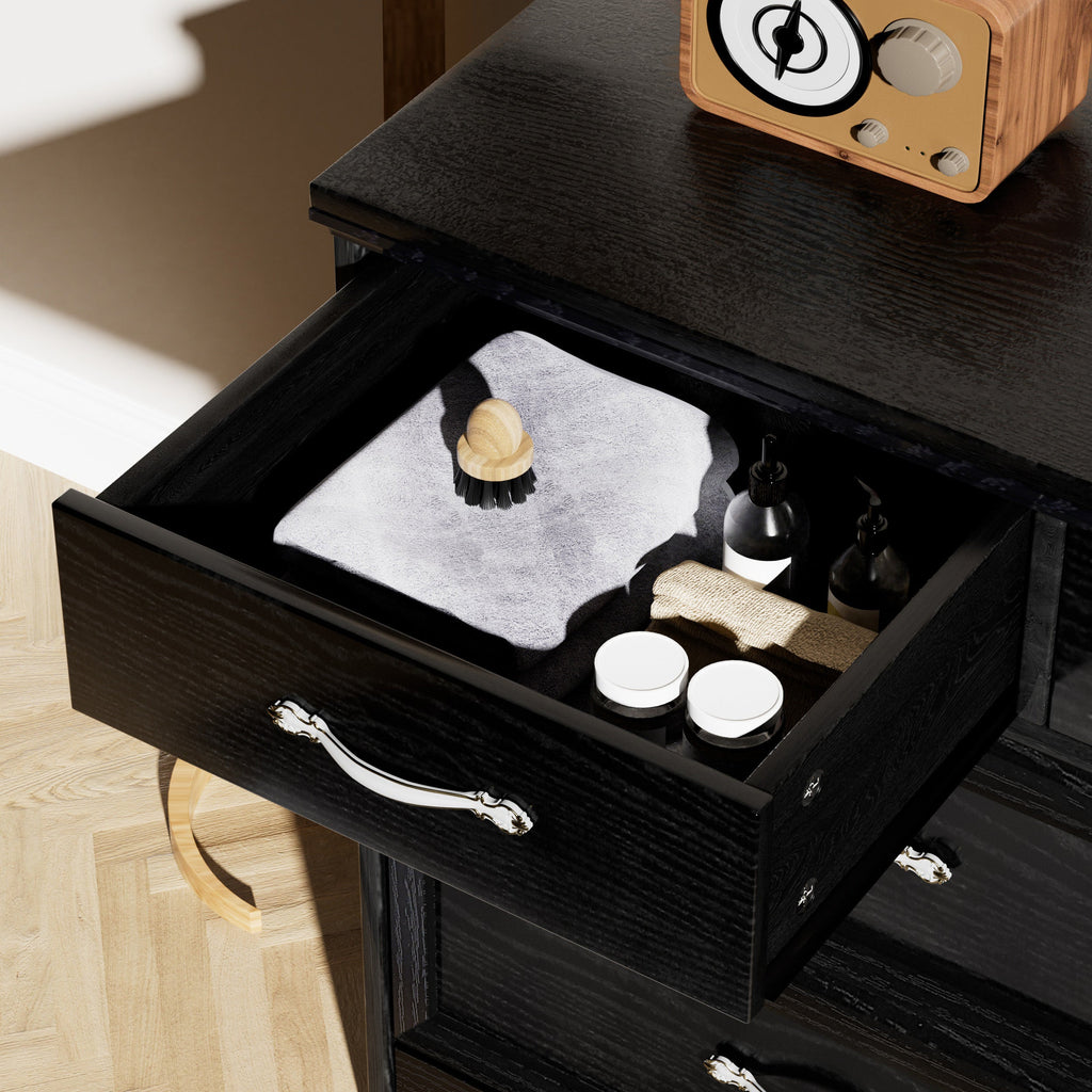 Modern 3 Drawer Bedroom Chest of Drawers with 7 Drawers Dresser, Clothes Organizer
