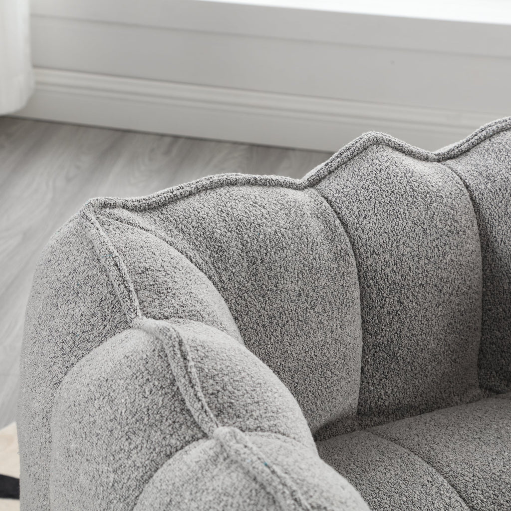 Soft Bean Bag Chair with High Resilient Foam with Footstool