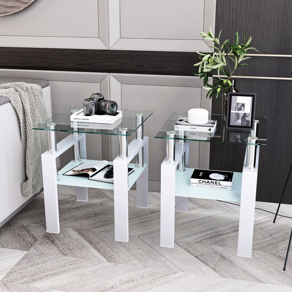 Modern Tempered Glass Tea Table Coffee Table End Table