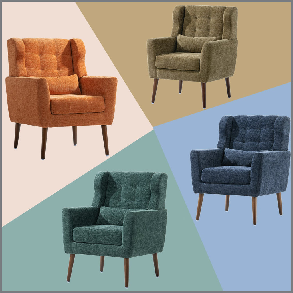 Modern Accent Chair Upholstered Foam Filled