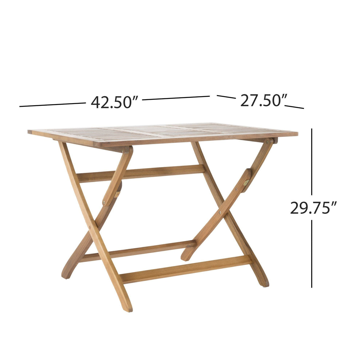 Natural 5 Piece Wood Outdoor Patio Dining Set