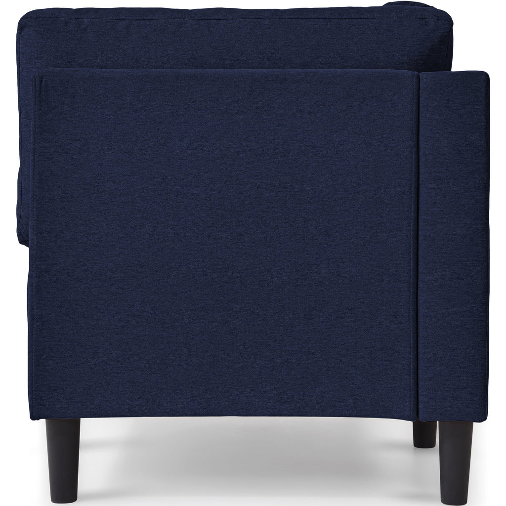 65" Mid-Century Modern Linen Fabric Corner Lounge Chair